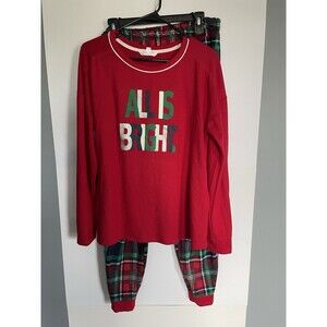 All Is Bright Christmas Pajama Set Size Large